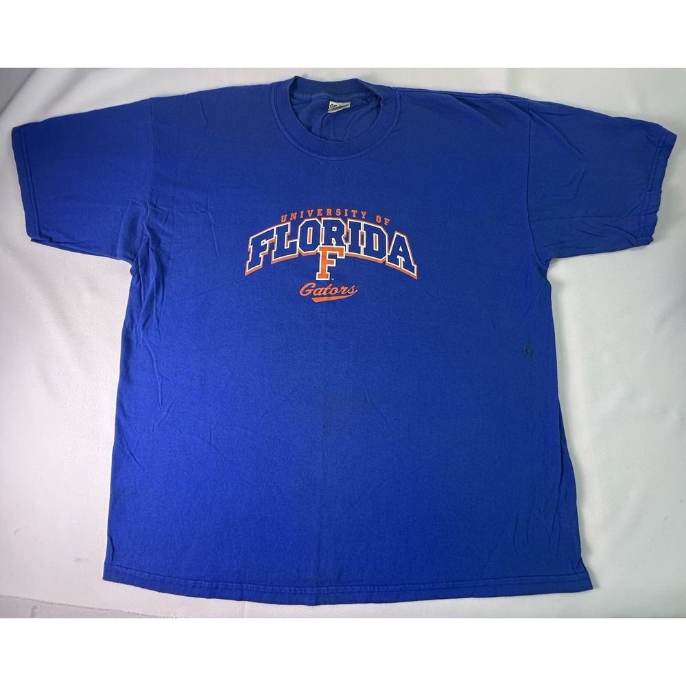 Gildan Activewear Heavy Weight Cotton Mens XL Blue T Shirt University Of Florida